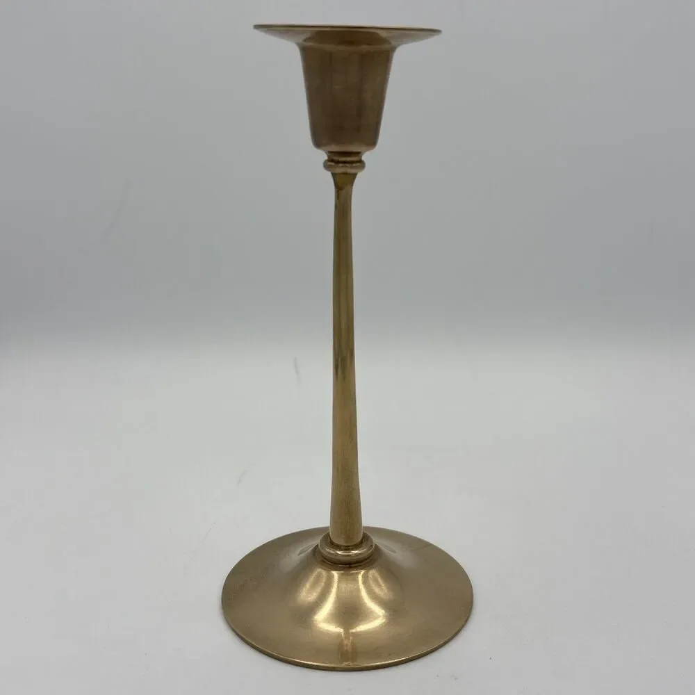Vintage Brass Tall Stem Candlestick Holder Taper Candle 7
